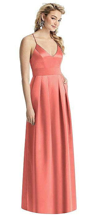 coral pink bridesmaid dresses