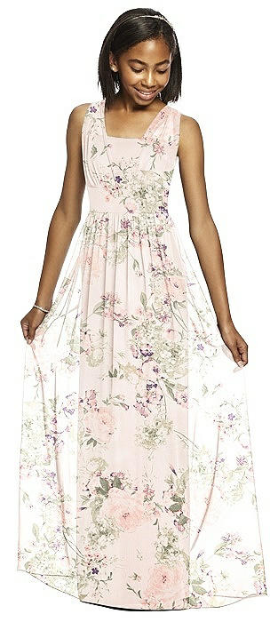 floral print junior bridesmaid dresses 