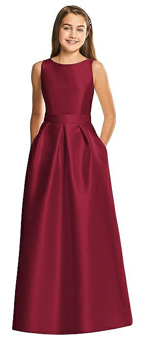 burgundy bridesmaid dress with pockets