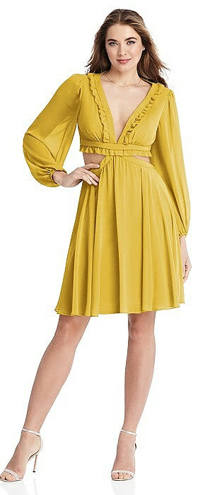 marigold cocktail dress