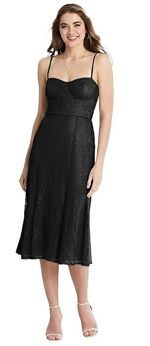 black midi bridesmaid dress