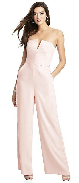 blush jumpsuit bridesmaid