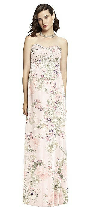 dessy floral bridesmaid dress