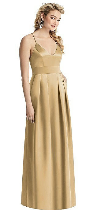 gold satin bridesmaid dresses